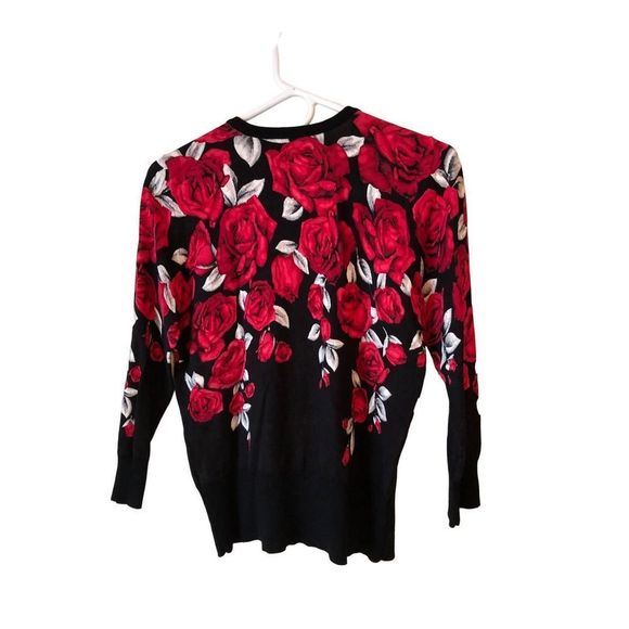 WHBM Rose 🌹 Sweater Cardigan M - Picture 3 of 12